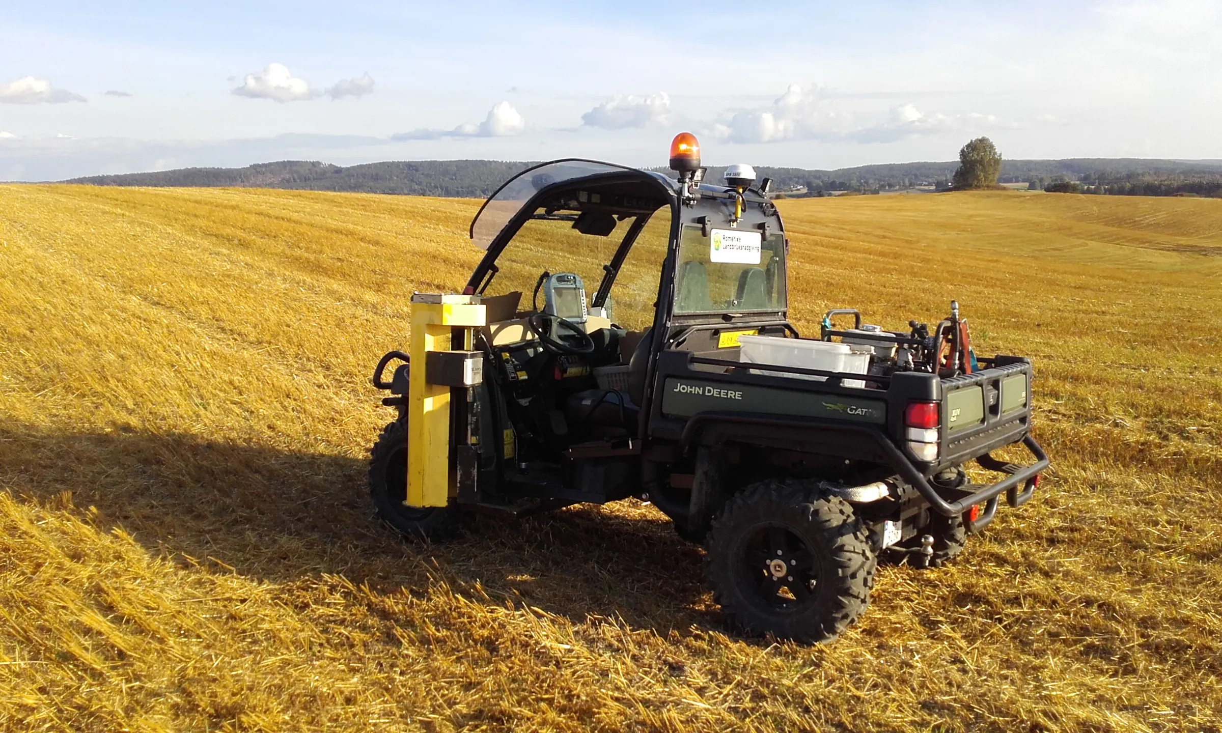 Wintex sampler on a John Deere Gator